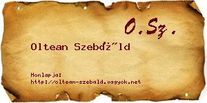 Oltean Szebáld névjegykártya